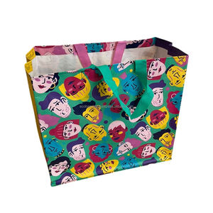 Hot Custom Logo PP Woven <b>Tote</b> <b>Shopping</b> <b>Bags</b> with Canvas Cotton Handle Environmentally Friendly Reusable Wholesale from Viet Nam - Product Image 3