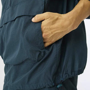 2025 OEM personnalisé hommes respirant Nylon coupe-vent veste High Street Style solide hiver survêtement deux pièces survêtement ensemble - Product Image 5