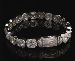 VVS Moissanite 925 Pulsera de plata esterlina 8MM 8 pulgadas Chapado en oro blanco - Product Image 1