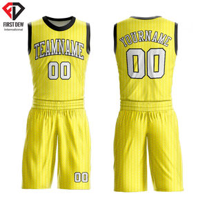 Aqua-White – vêtements de sport réversibles à col rond, ensembles d'uniformes de basket-ball imprimés par Sublimation 100% Polyester pour hommes - Product Image 4