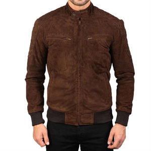 Chaqueta de cuero de motocicleta Vintage para hombre, abrigo informal de moda Primavera otoño con diseño de bolsillo - Product Image 5