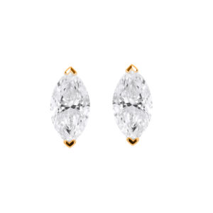 Timeless Brilliance 1.00 Carat Lab Grown Diamond Marquise Push Back Boucles d'oreilles en or massif Vente en gros OEM - Product Image 2