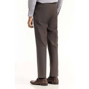 กางเกงเดรสทรงปกติ MN-TR-FM25-068 สไตล์ทางการสำหรับธุรกิจ เอวกลาง ทรงตรง ผ้า Worsted Ice Silk ซิปสี สำหรับการฝึกอบรม - Product Image 3