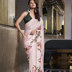 Sôi động SATIN LỤA <span class=keywords><strong>Saree</strong></span> với in phong cách và moonga lụa hotfix áo cho người mua bán buôn của dân tộc Ấn Độ trang phục - Product Image 1