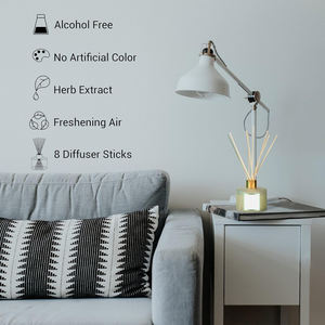 Vente en gros Ensemble diffuseur de roseaux au jasmin Bâton de rotin au parfum frais Amora avec bouteille de parfum Produit de luxe pour la maison et le jardin - Product Image 3