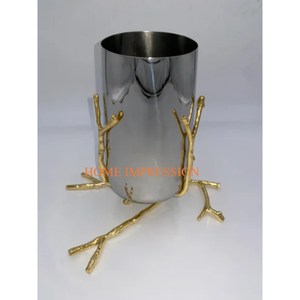 Vase et pots à fleurs en métal poli miroir en acier inoxydable martelé qualité supérieure Vases à fleurs pour la maison et la chambre à coucher de grande taille - Product Image 5