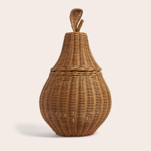 <b>Rattan</b> fruit shape basket natural handwoven pear shaped <b>storage</b> baskets for kids room decoration - Product Image 1