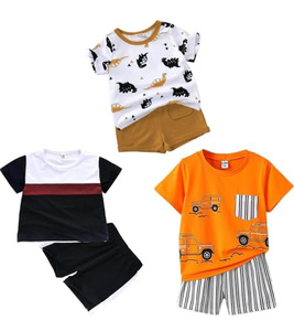 ชุดเสื้อผ้าเด็กผู้ชายฤดูร้อนคุณภาพสูง วินเทจ ผ้าแคนวาส 100% ผ้าฝ้าย - Product Image 2