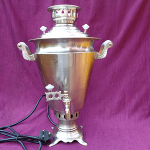 สิ่วแกะสลักทำด้วยมือถ่านหินยิงทองแดง Samovar 3 Lt - Product Image 1