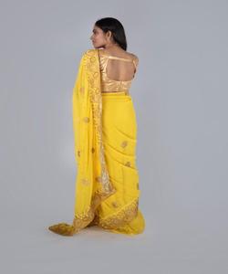 Vêtement de fête indien Designer Saree broderie soie Saree avec chemisier dames porter Surat Sari fête porter des vêtements de mariage Vêtement - Product Image 5