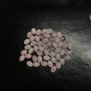 หินควอตซ์สีชมพูทรงไข่อัญมณีทรงไข่รับรองความบริสุทธิ์สูง AAA เกรด7x9มม. คริสตัลจากกุหลาบธรรมชาติ - Product Image 1