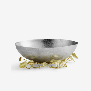 <b>Royal</b> Look Gold Finished Floral Design Fruits Bowl Antique Finishing Designer Fruit Serving Snacks Serving Metal Bowl - Product Image 6