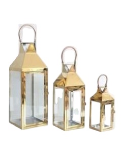 Linterna de metal para jardín, soporte de vela para decoración navideña, de latón inoxidable, antiguo, plateado - Product Image 1