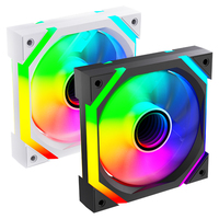 Kit de 4 ventilateurs de boîtier PC XINMAI 120 mm ARGB PWM avec télécommande, pales inversées standard, ventilateurs de refroidissement RGB pour jeux