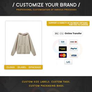 Sudadera con capucha de gran tamaño con logotipo personalizado para correr, gimnasio, sudadera, conjuntos de invierno de dos piezas, conjunto de pantalones y chándales para mujer - Product Image 6