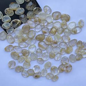 10mm 20mm 30mm piedra de rutilo dorado Natural corte Rosa Polki rebanada para hacer joyas anillos COLLAR COLGANTE en línea distribuidor Alibaba - Product Image 1