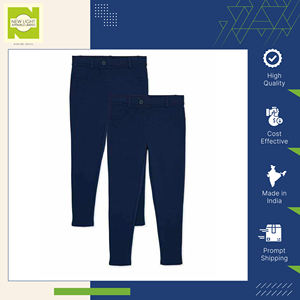 Vente chaude personnalisable coupe ajustée pantalon avant plat exclusif de l'Inde uniformes scolaires décontractés pour les jeunes garçons et filles portent - Product Image 3