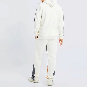 2025 nouveauté personnalisé survêtements hommes bouffée imprimé à capuche col solide motif élégant Vintage Hip Hop 100% coton - Product Image 3