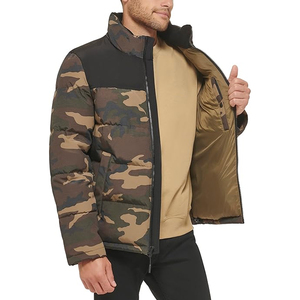 Factory Manufacture Custom Long Stand Collar Hooded Wool Liner Puffer <b>Jacket</b> Warm Bubble <b>Jacket</b> for <b>Men</b> Wholesale - Product Image 4