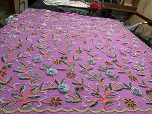 Nouveau tissu en dentelle de tulle brodé extensible jacquard avec des paillettes en dentelle en stock, tricoté pour les robes de mariée et les robes de filles - Product Image 4