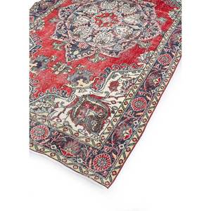 Alfombra de Lana Anudada a Mano de Gran Tamaño, Diseño de Medallón Rojo y Naranja, para Sala de Estar, Pasillo Rectangular, Modelo Pae-2373 - Product Image 2