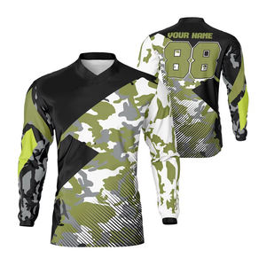Venta al por Mayor de Camisetas de Motocross Personalizadas, Transpirables, Estampadas, de Manga Larga para Hombre, de Verano, de Alta Calidad - Product Image 1
