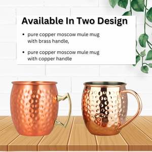 2025 koi superventas 450mL Pure Mini Moscow Mule taza de cobre con mango de latón para el hogar Hotel restaurante cóctel copas de vino - Product Image 6