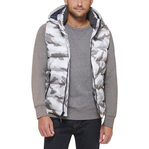 Veste coupe-vent décontractée d'hiver pour hommes, vêtements d'extérieur en toile respirante avec fermeture à glissière, gilets et gilets design à la mode - Product Image 1