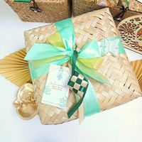 Panier cadeau tissé carré en jonc de mer Nouveau design Artisanat fait à la main pour le Ramadan
