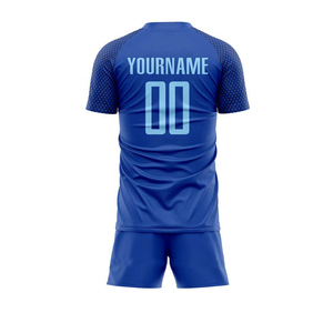 Maillot de football unisexe personnalisé bleu royal sublimation uniforme entièrement personnalisé nouveau design vêtements de football - Product Image 4