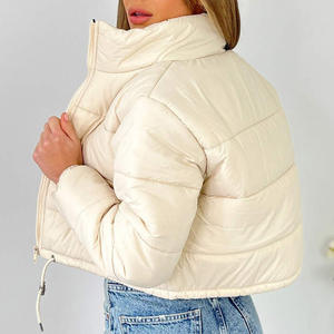 New Casual Solid Women Short Puffer Jacket Warm Winter Down Jacket Crop <b>Top</b> For Women Outdoor Insulated Bubble Jacket - Product Image 2
