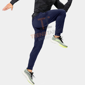 Jogging pour hommes, coupe ajustée avec matière extensible pour l'entraînement en salle de sport et les tenues décontractées, jogging pour hommes, coupe décontractée avec tissu doux - Product Image 5