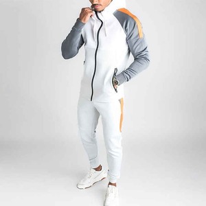 Chándal de dos piezas con logotipo personalizable, servicio OEM, alta calidad, entrenamiento de gimnasia, conjunto popular para correr con cremallera completa para hombres - Product Image 4