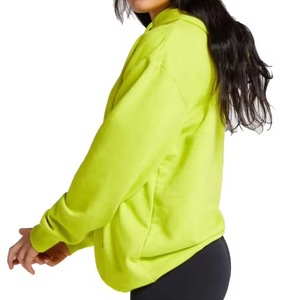 เสื้อฮู้ดดี้สีพื้นทรงโอเวอร์ไซส์ ผ้าฝ้าย 100% น้ำหนัก 340 กรัม ระบายอากาศได้ดี เป็นมิตรกับสิ่งแวดล้อม เหมาะสำหรับผู้หญิง สวมใส่ได้ทั้งฤดูใบไม้ร่วงและฤดูหนาว สไตล์สตรีทแวร์ กันลม - Product Image 5