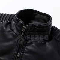 Veste en cuir de vachette sur mesure de haute qualité pour homme, col montant, imperméable, respirante, décontractée, fermeture éclair