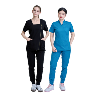 VN FACTORY stretch <b>scrub</b> uniform nursing sets medical blouse dental nurse uniform high waist women hospital <b>clothes</b> FMF factory - Product Image 2