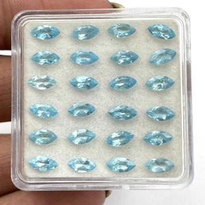 IGI Certifié Haute Qualité Bleu Apatite Marquise Coupe Gemme Facettes Tailles 2-8 MM Couleur Bleu Naturel pour Bijoux - Product Image 6