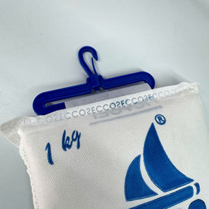 Poudre de chlorure de calcium (CaCl2) 1kg/2kg, déshydratant en conteneur, exportation maritime, suspendu avec crochet, absorption 250%, contrôle de l'humidité, Secco - Product Image 2