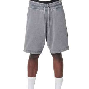Pantalones cortos de gimnasio de lavado ácido para hombre de algodón 100% de alta calidad pantalones cortos de chándal de peso pesado hasta la rodilla personalizados - Product Image 1