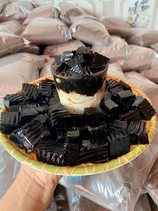 FRESHLY MADE BLACK GRASS <b>JELLY</b> / SOFT TEXTURE / READY TO USE FOR BUBBLE TEA AND REFRESHING DESSERTS - Product Image 5