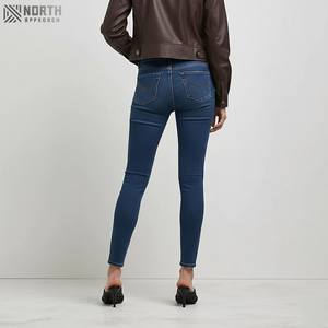 2025 Ladies Mid Waist Stretchy Denim <b>Jeans</b> High Quality Breathable 3D Solid Pattern Pocket Casual Straight Style - Product Image 2