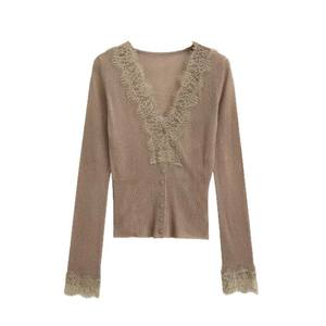 Cárdigan de Punto de Lana/Acrílico para Mujer, Estilo Casual, Mangas Regulares, Brinda Comodidad y Versatilidad para el Uso Diario - Product Image 3