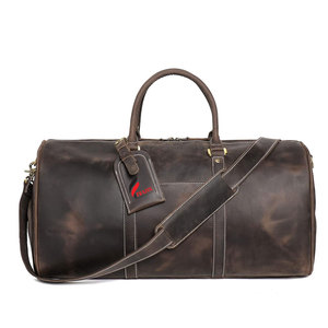 2025 Available Genuine Leather Waterproof Travel Training Bag Custom Logo Vintage Style Durable Lightweight <b>Adjustable</b> <b>Strap</b> - Product Image 2