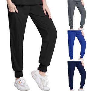 Ensemble de pantalons de travail unisexe, coupe slim, professionnels, en spandex, séchage rapide, respirants, confortables, avec taille côtelée droite, style jogger - Product Image 5