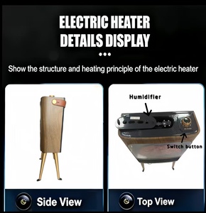 Ventilateur chauffant PTC économique et portable pour la maison, avec fonction humidificateur, protection contre la surchauffe, interrupteur de sécurité, design moderne - Product Image 3