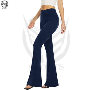 OEM, dernières tendances, vente chaude, matière de qualité supérieure, vêtements de mode, vêtements personnalisés, pantalon évasé extensible de bonne qualité pour femmes. - Product Image 5