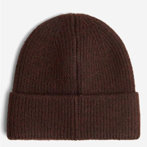 Gorro de lana de punto con estampado de logotipo de diseñador, mezcla de lana suave e impermeable para otoño e invierno con pompón, venta al por mayor - Product Image 6