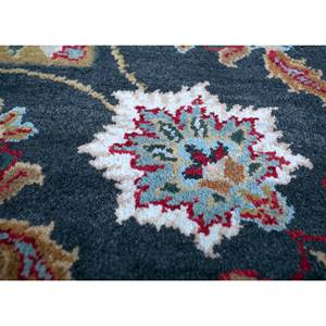 พรมขนสัตว์ถักมือลายดอกไม้สไตล์โบโฮสีแดงและสีส้มสำหรับตกแต่งห้องนั่งเล่นและทางเดิน พรมรูปสี่เหลี่ยมผืนผ้า-BT-32 - Product Image 3