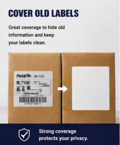 2.25"x4" Black Backing Perforated <b>Waterproof</b> Blank Thermal <b>Labels</b> for Shipping & Barcode Printing - Product Image 5