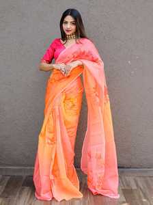 Deze Perfecte Organza <span class=keywords><strong>Saree</strong></span> Die Je Moet Hebben Voor De Hele Seizoen Feestkleding <span class=keywords><strong>Saree</strong></span> Bloemenprint Digitale Organza <span class=keywords><strong>Saree</strong></span>